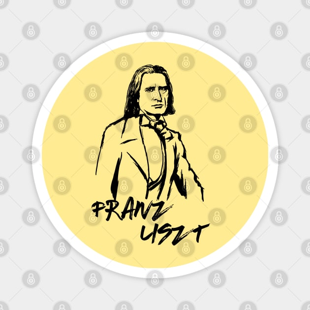 Franz Liszt Magnet by Erena Samohai